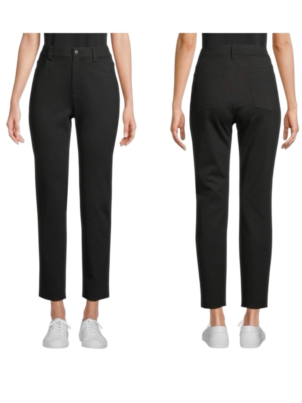 Eileen Fisher Stretch Slim Leg Pants Black Size 3X